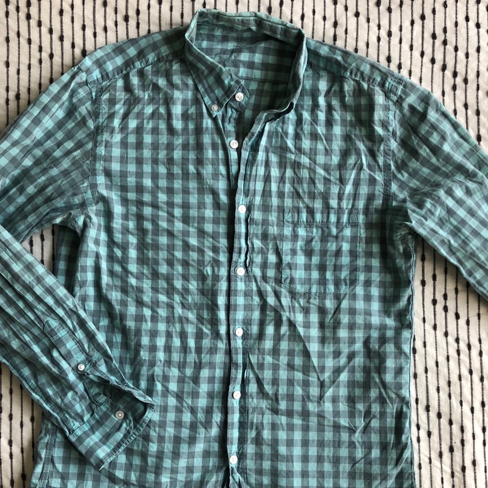 men’s lightweight gingham jcrew button up